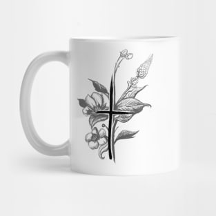 Cross with Flowers Mug